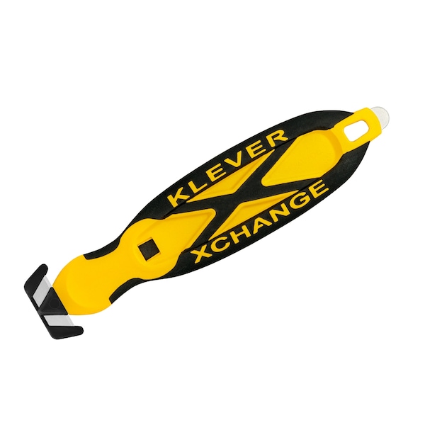 Klever XChange20 Safety Cutter with Metal Tape Splitter, Yellow KCJ-XC-20Y - main